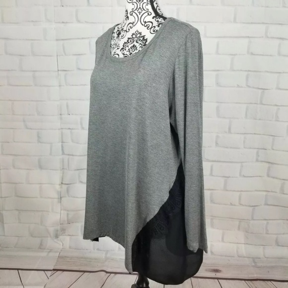 Long Sleeve Stretch Top with Knit Lace Back - Picture 13 of 16